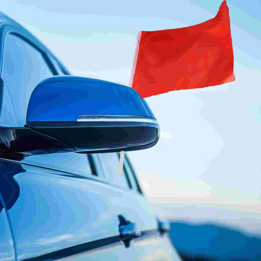 Pack of 10 white PP plastic car window flag pole holder mounts