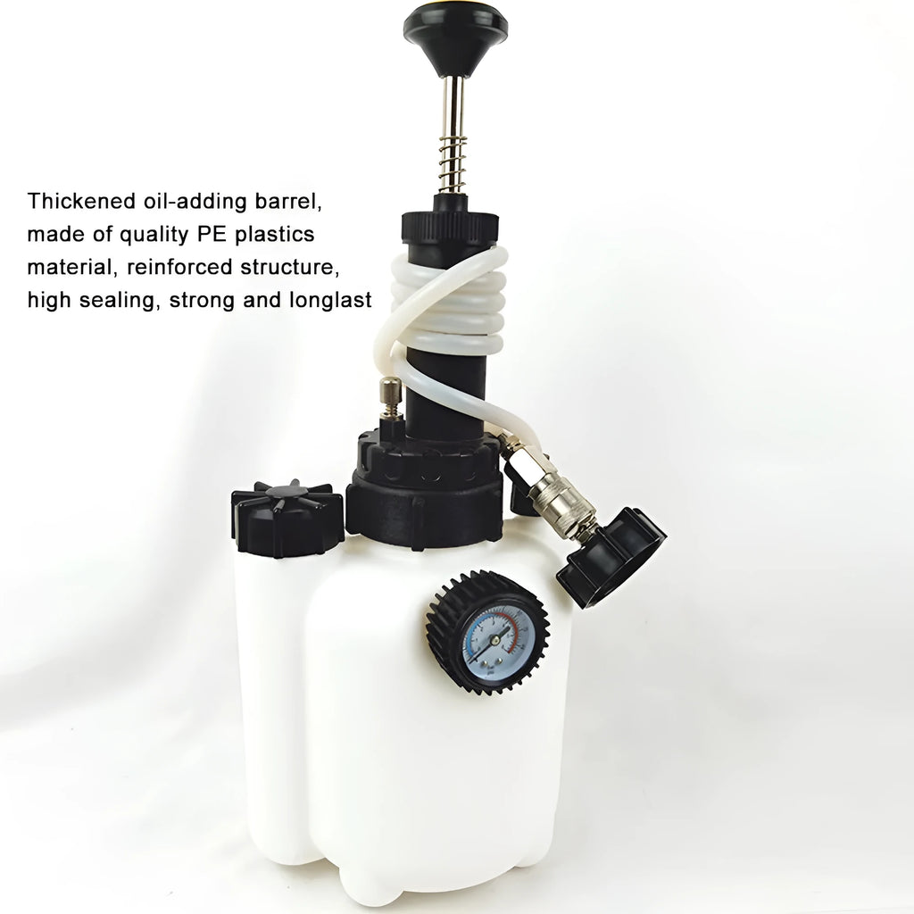 White 3L brake oil tank replacement tool for automobile brake fluid systems