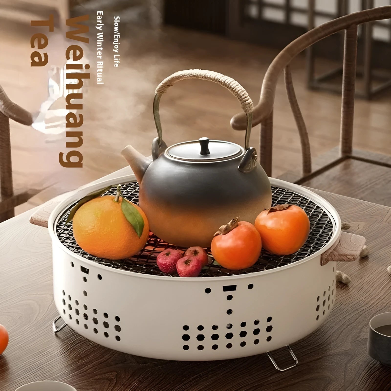 Modern indoor charcoal stove for portable tea cooking and carbon baking