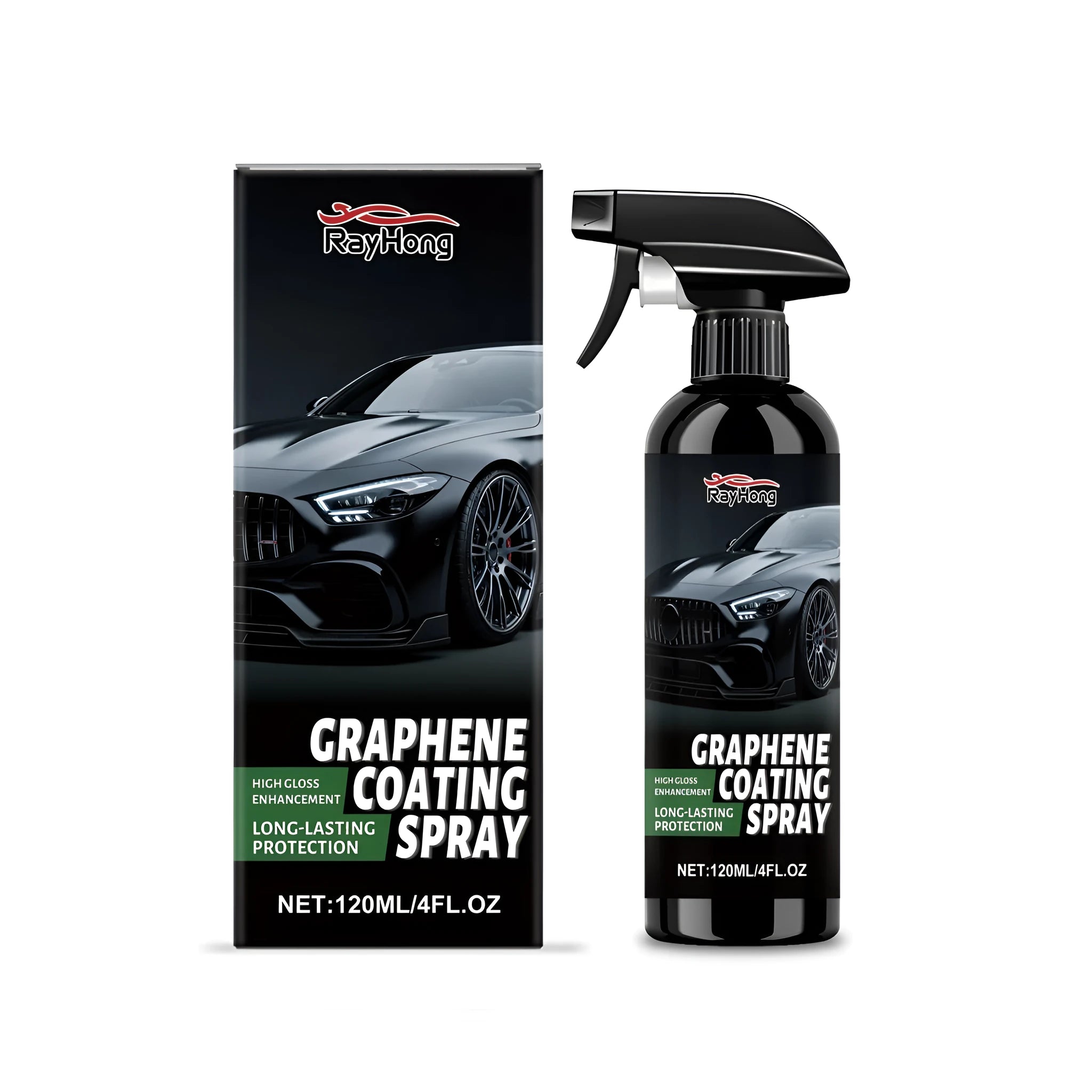 120ml graphene coating spray car paint protection with PTFE on white background