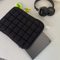 Large capacity cloud cotton nylon laptop bag in black, suitable for 15.6 inch laptops