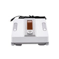 White electric window cleaning robot for automated high-rise window maintenance