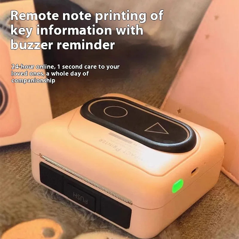 Compact Avocado Green Bluetooth mini thermal printer for mobile phone printing.