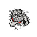 Quirky Ideas motorcycle decorative sticker dog pattern 17x17 cm gray paper bumper sticker on a dark surface