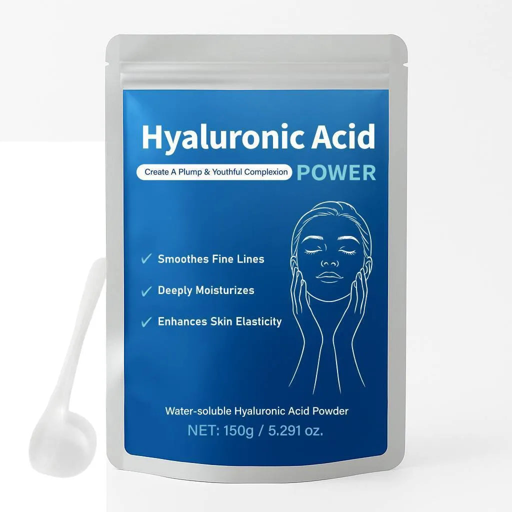 150g container of pure hyaluronic acid powder for DIY skincare formulations