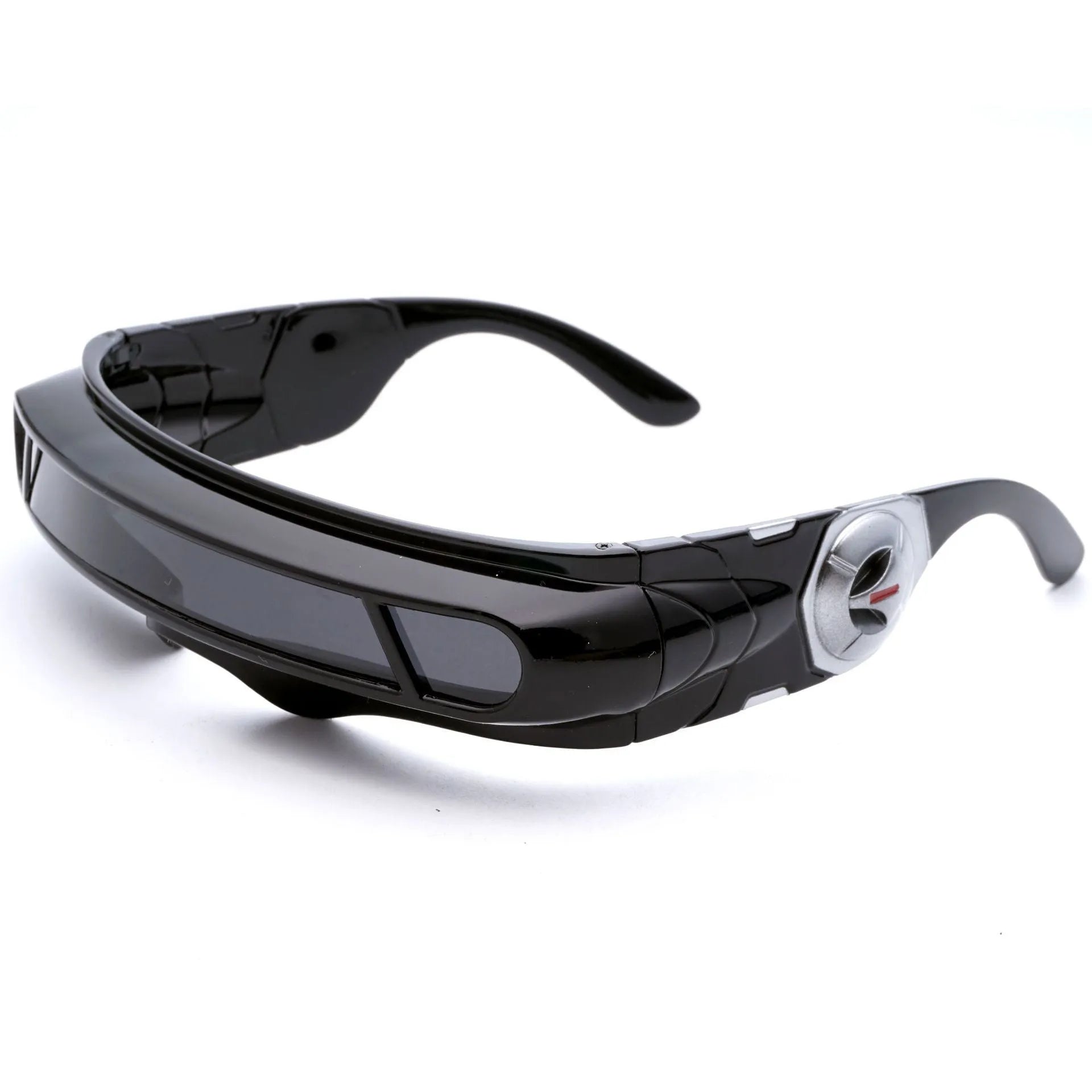 Black polarised sports sunglasses with full rim PC frames showing mercury lens colour options