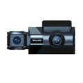 Black dash camera with 5-inch screen, front and rear 2K recording, WiFi and GPS features