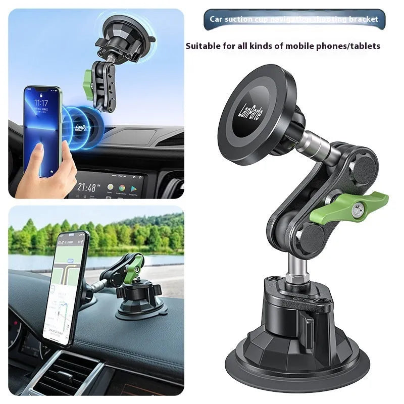 Car magnetic phone holder with suction cup dashboard mount in alloy, universal fit, Ordinary RBA-M01 colour