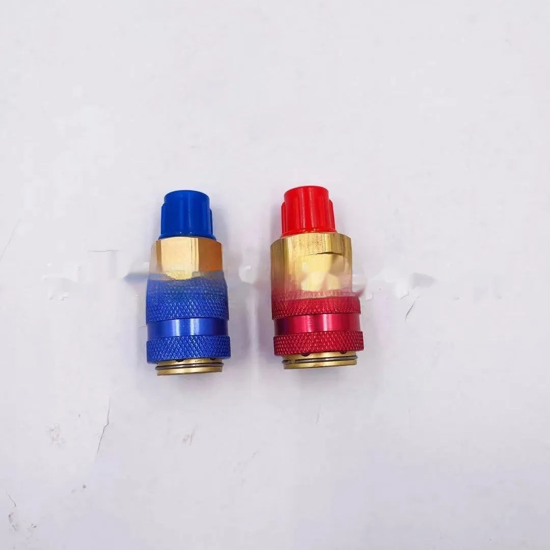 134 Quick Connector QC-12 Snow Plug Straight copper fitting in golden yellow