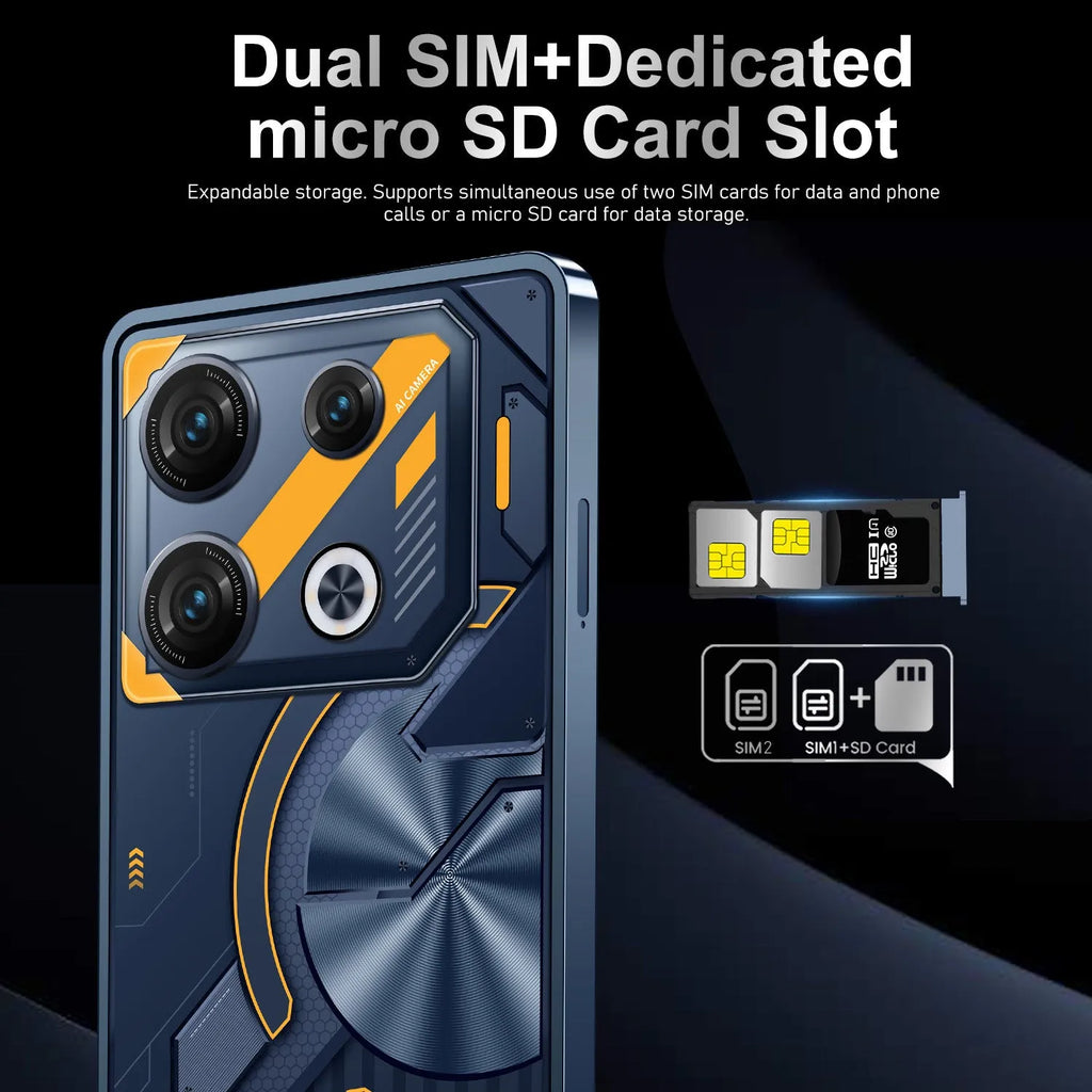 GT10 Pro Android phone in blue with straight plate design and large battery