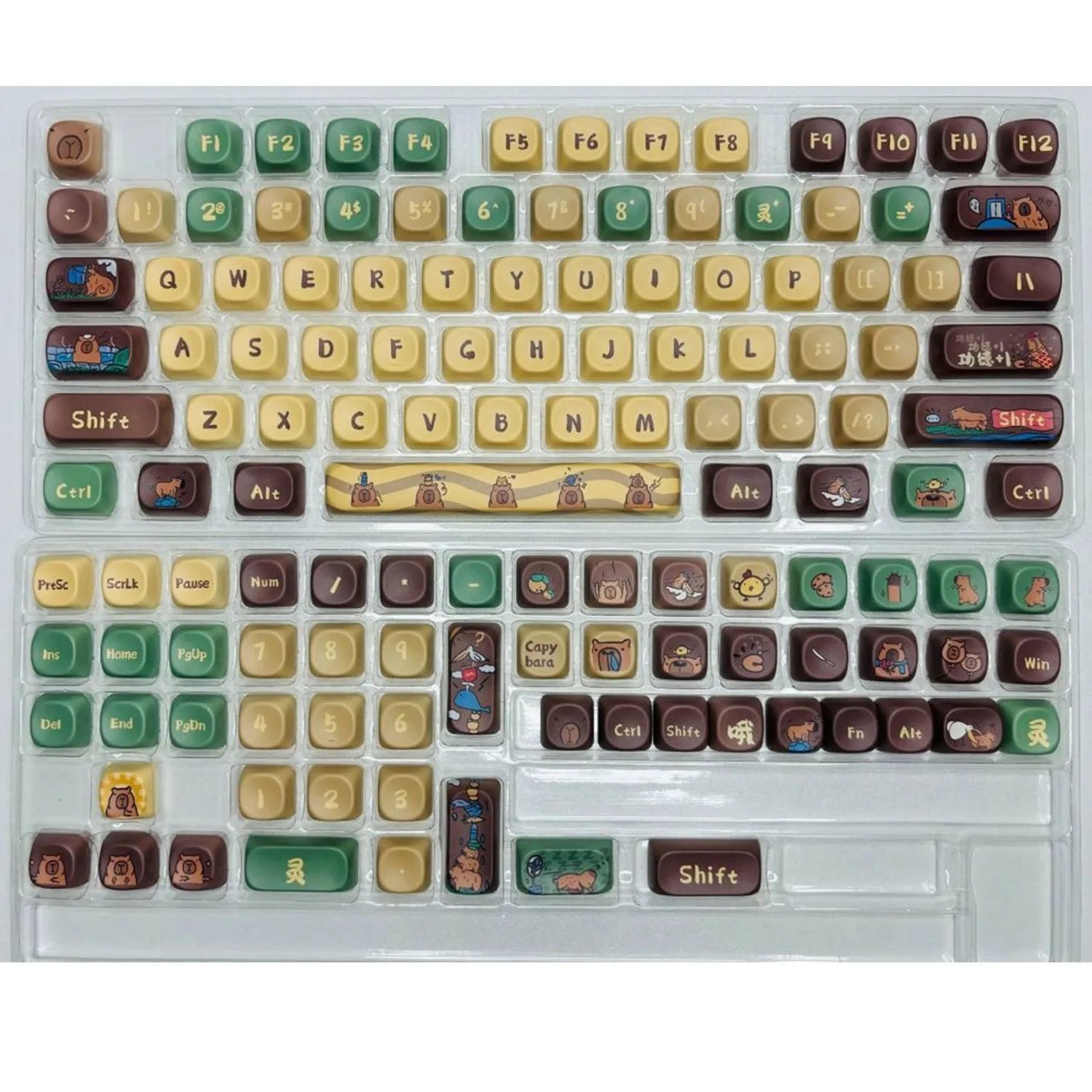 Capabala PBT MOA profile mechanical keyboard replacement keycap set with 130 keys