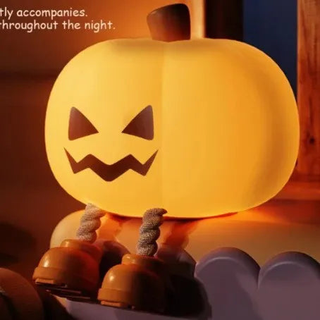 Halloween creative racket atmosphere pumpkin lamp night light with geometric design and colourful glow