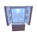 White plastic miniature candy toy model with light-up feature showing dimensions