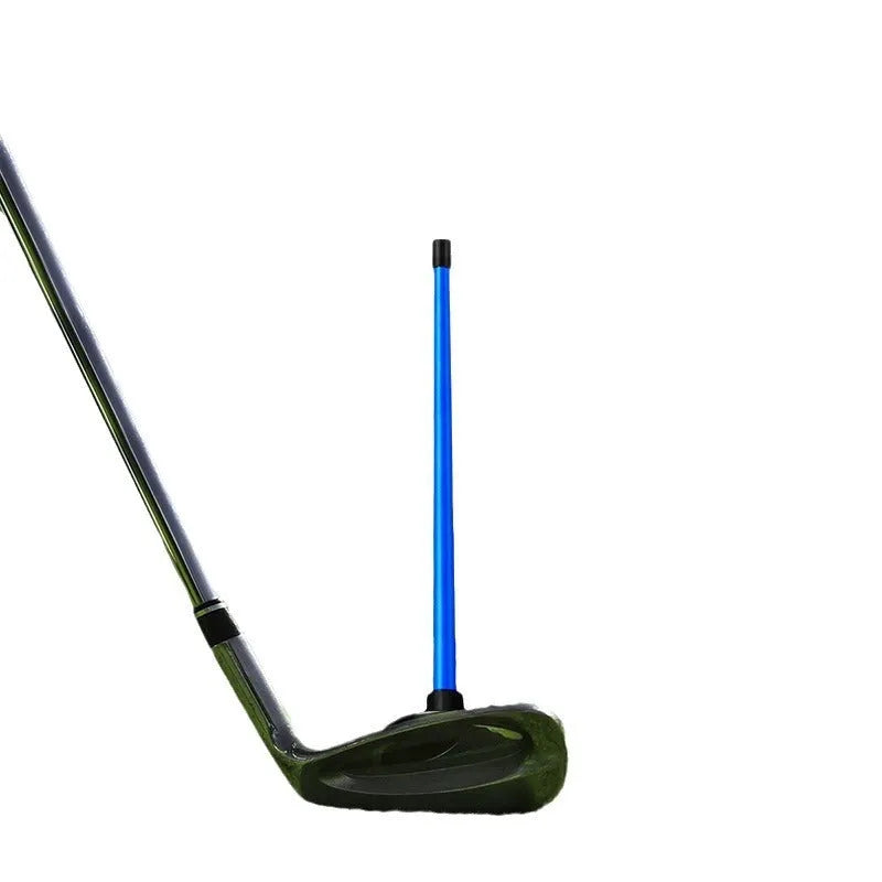 Red and blue aluminium alloy golf swing trainer with magnetic baseball bar alignment tool