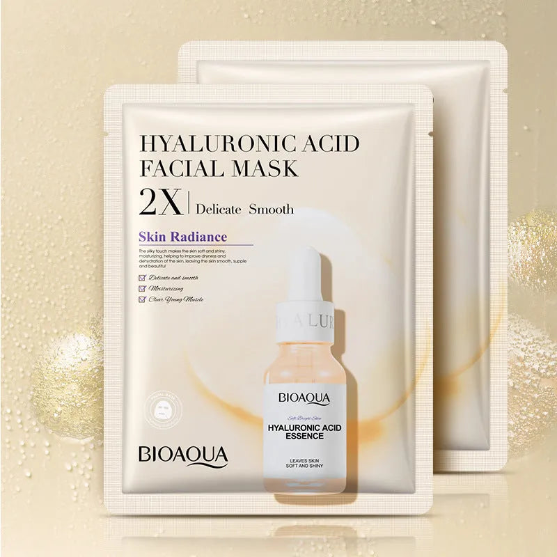 Single use sheet mask pack for face with collagen hyaluronic acid gel formula