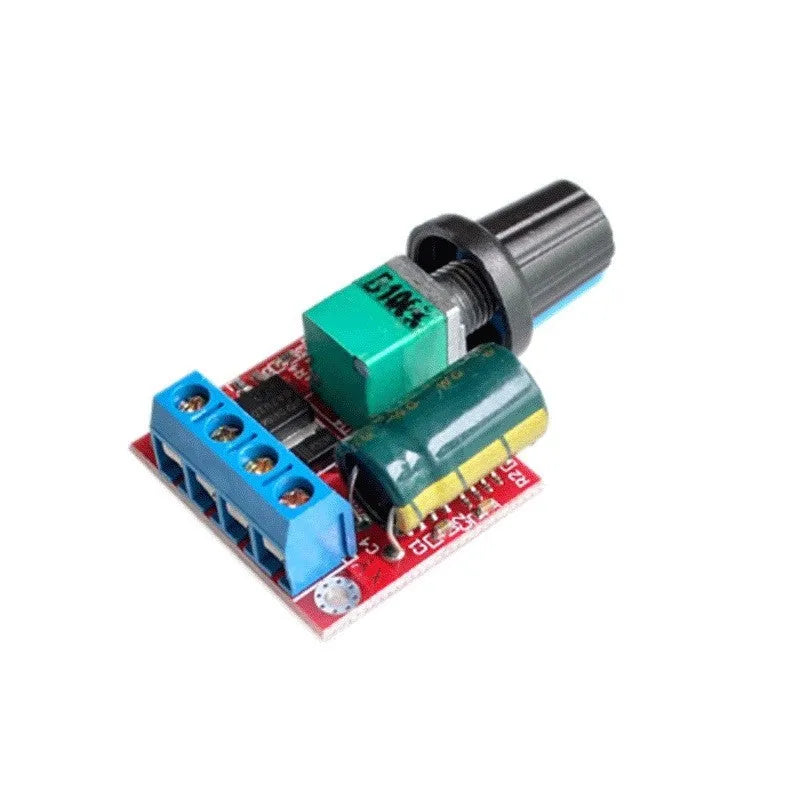 PWM DC motor speed controller module with potentiometer knob for 5V-35V applications