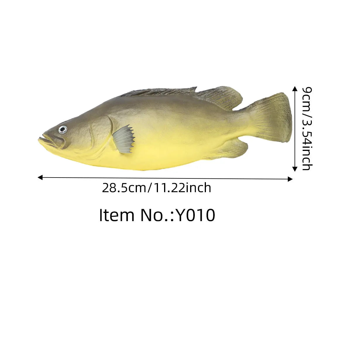 PU simulated fish ocean animal model toys showing yellow-fin tuna and small tuna detailed ornaments