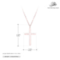Sterling silver cross pendant necklace on O-chain with adjustable 41-50cm length