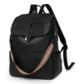 Retro style college backpack in urban simplicity design with curved shoulder strap, shown in available colours.
