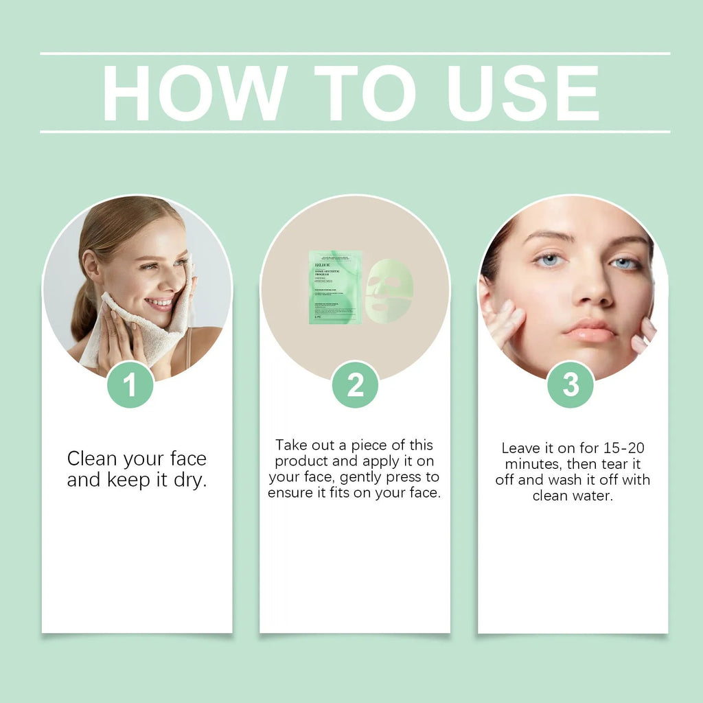 Retinol hydrating sheet face mask with hyaluronic acid and Centella asiatica in foil packet