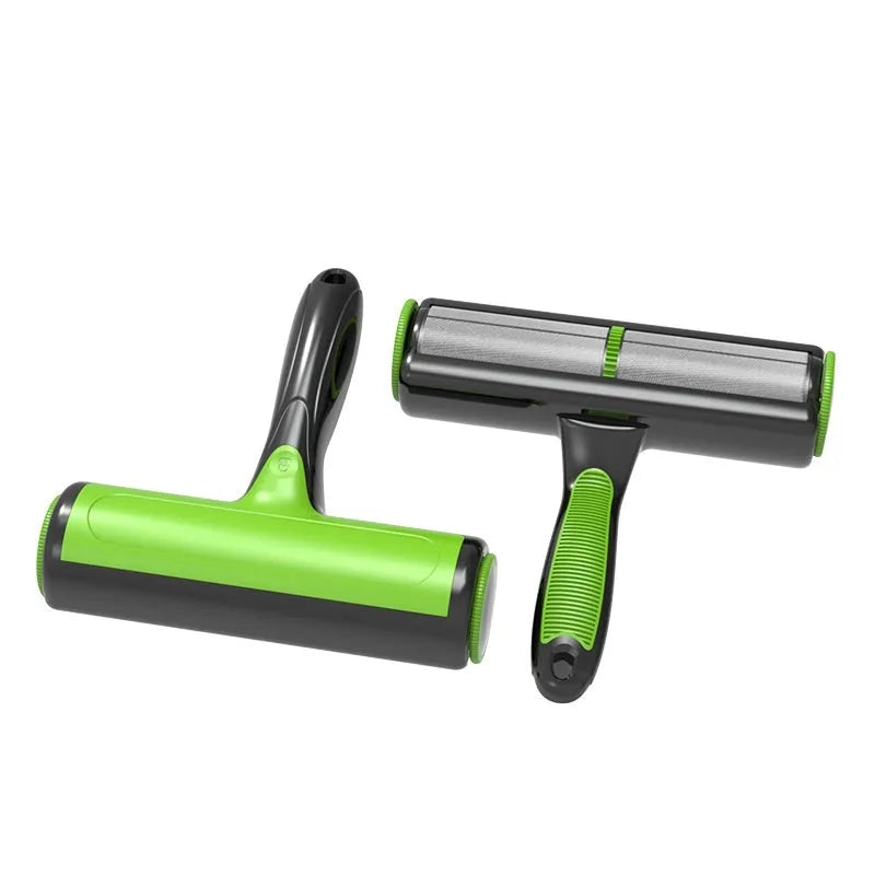 Automatic pet sofa lint roller cleaner with two-way cleaning action and polyester brush