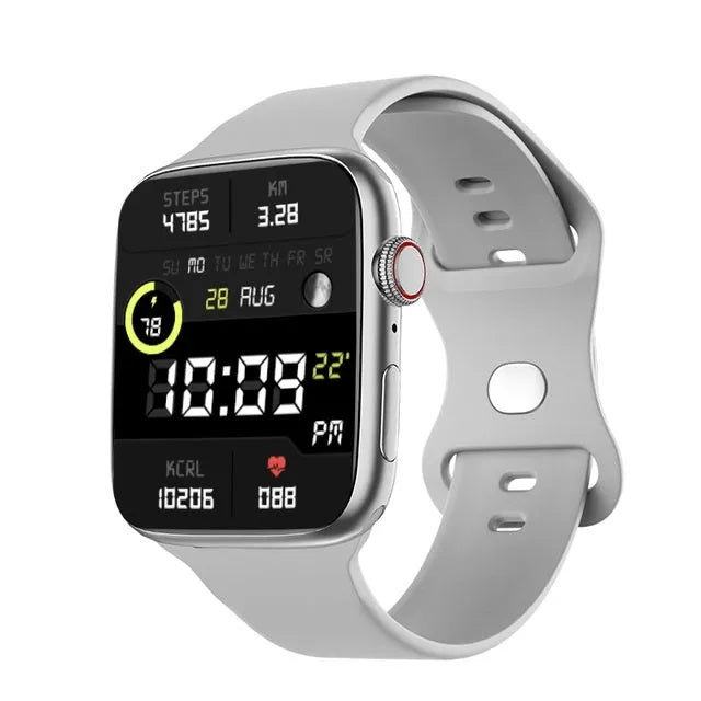 NEW Series 7 smart watch with NFC door access, 1.9-inch TFT HD screen, black silicone strap