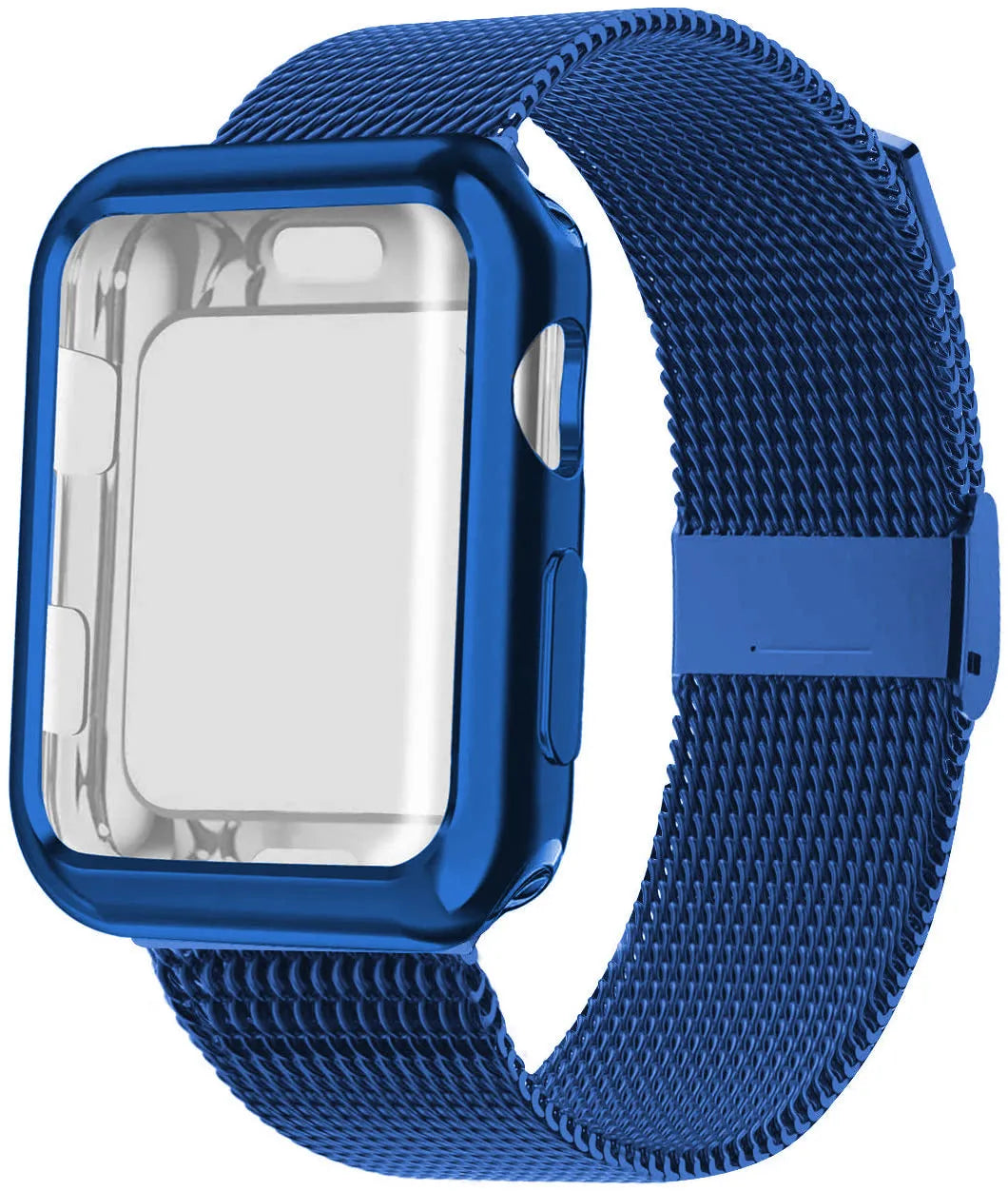 Magnetic Milanese metal Apple Watch band in multiple colours with adjustable clasp for 38mm 40mm 42mm 44mm models