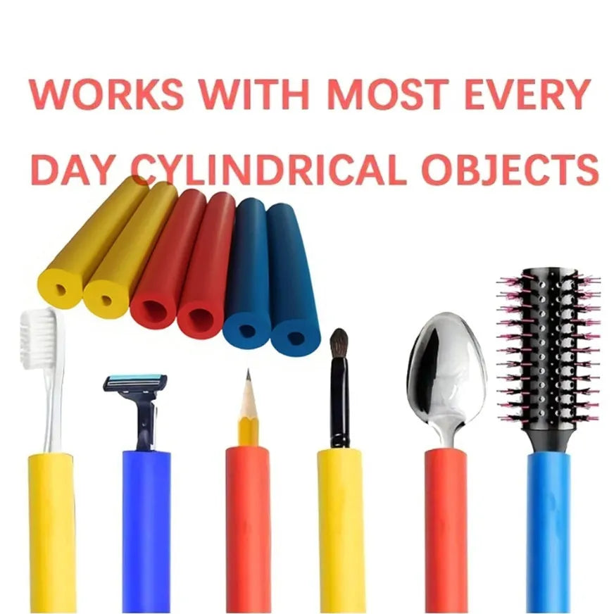 Rubber auxiliary grip hoses for utensil handles in 6-pack with 10mm and 18mm inner diameters