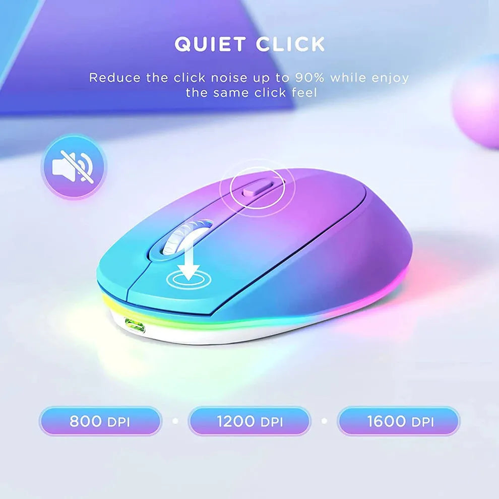 24g wireless optical mouse with rechargeable battery in choice of seven colours