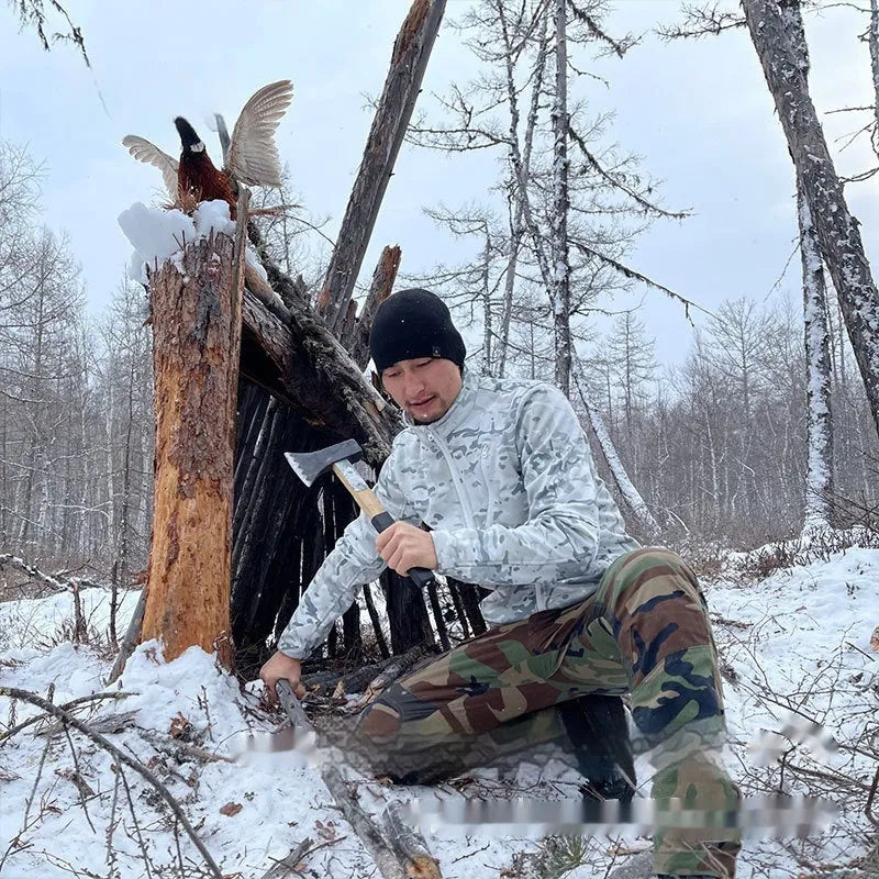 Men's camouflage fleece coat in Scorpion All Terrain colour for outdoor mountaineering