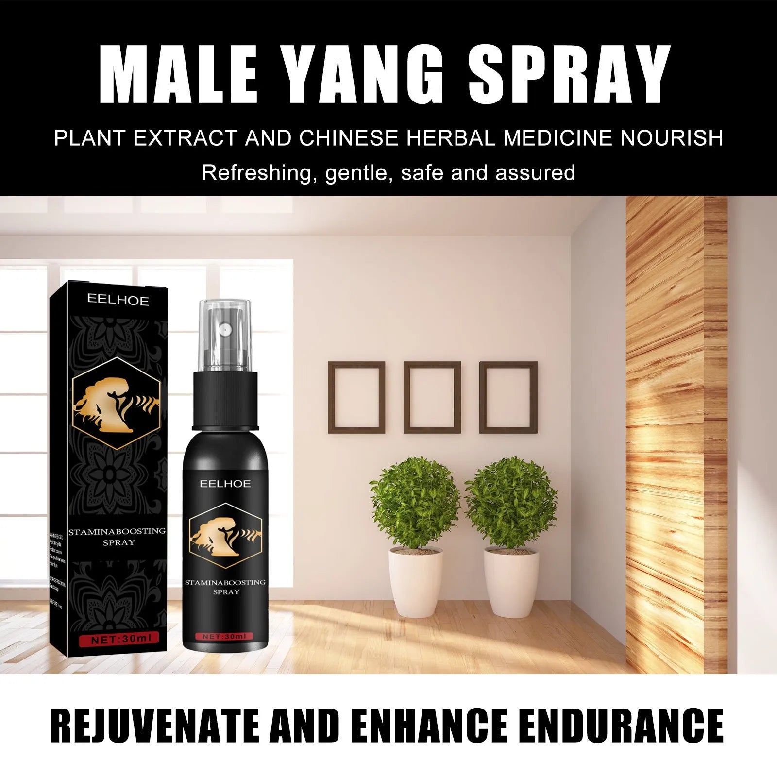 30ml men's body moisturising and massage treatment oil spray for hip care