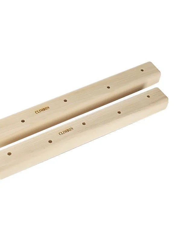 Set of three solid wooden grip training fingerboards in different lengths: 12cm, 40cm, and 50cm