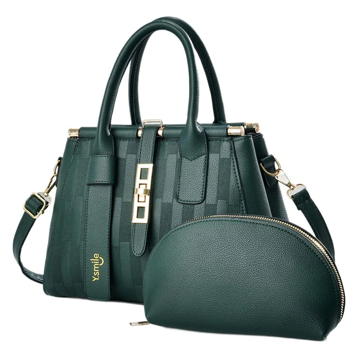 Round PU leather crossbody shoulder bag in light khaki colour, showing dimensions and shape.