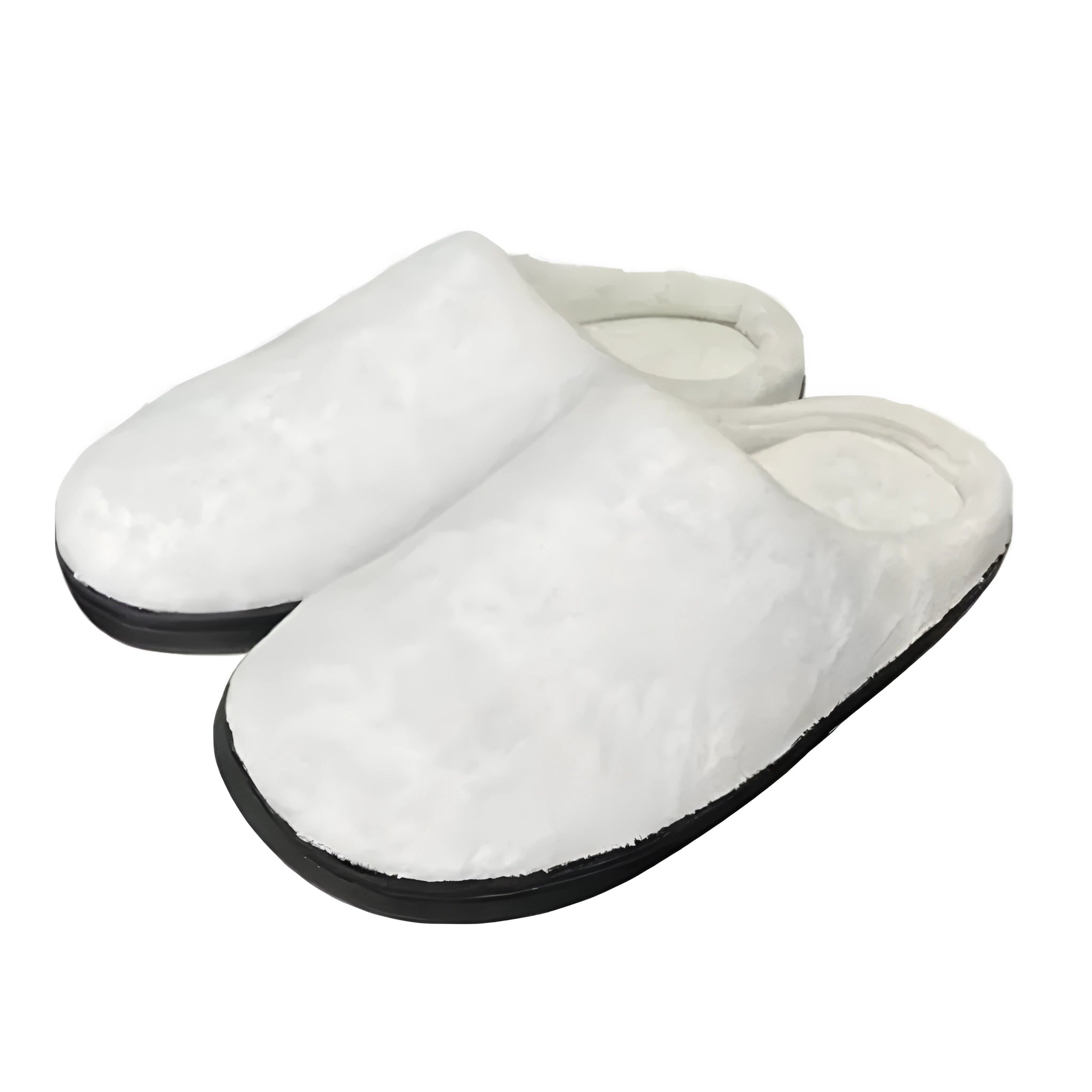 Colourful pattern-printed cotton flannel slippers with a TPR rubber sole.