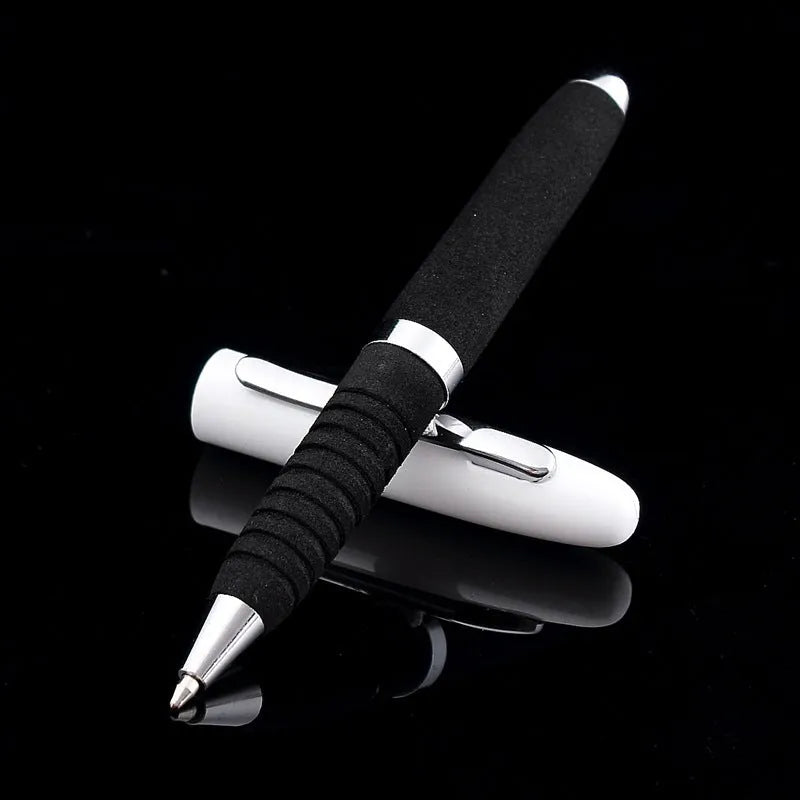 EVA metal cap mini ballpoint pen with 1.0mm tip showing seven refill colour options