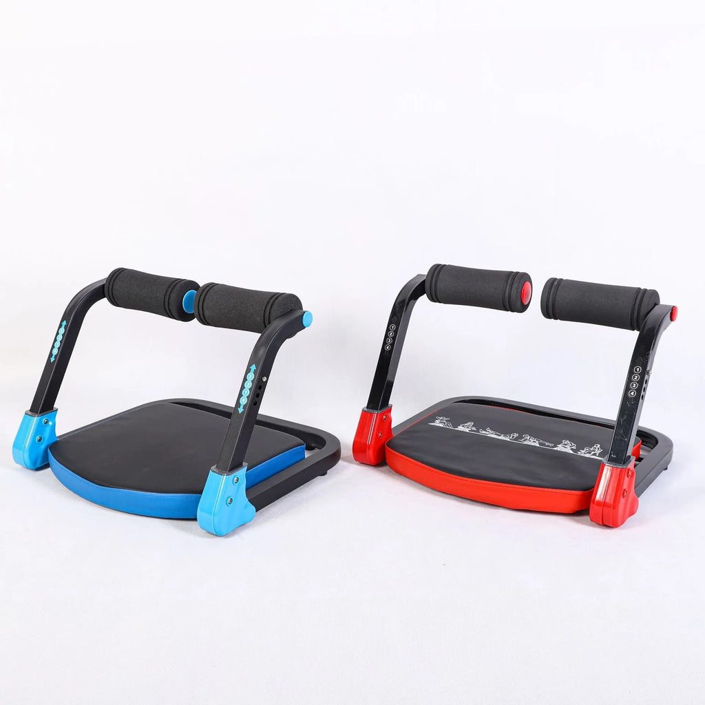 Household mini multifunctional abdominal exercise device in red or sky blue for home fitness
