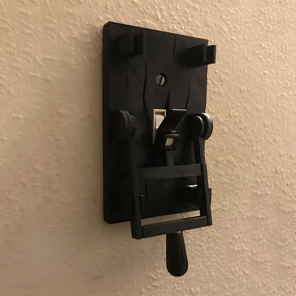 Retro decorative mechanical wall switch plate cover with single control function