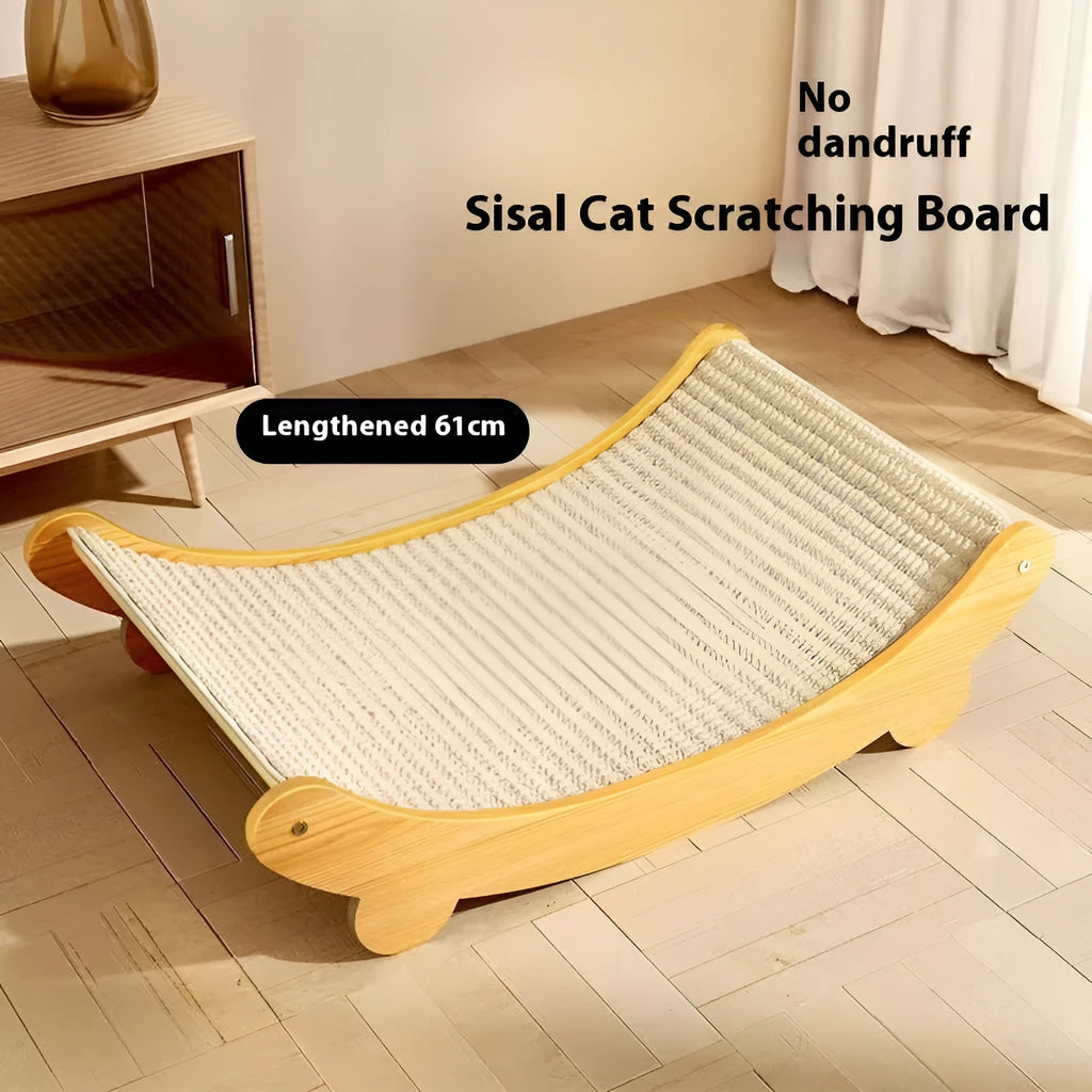 Sisal cat scratch board with natural fibre surface in pastoral style
