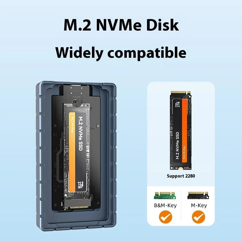 USB4 aluminium hard disk enclosure for M.2 NVMe SSDs showing K1717 and K1719 with fan models.