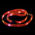 Luminous reflective dog leash in orange, 25x120cm PVC rope with hand-holding loop