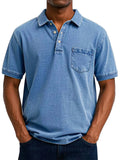 Plus size men's Korean style summer shirt in slim cardigan fit with short sleeves