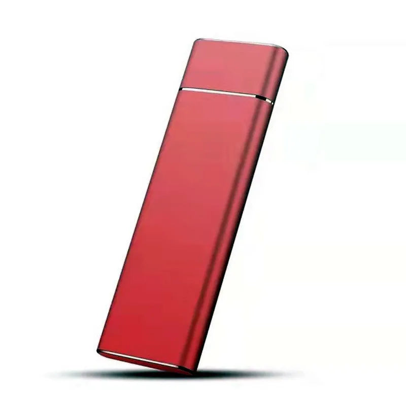Ultra-thin 6TB SSD mobile hard disk in black, blue, orange, red, and silver metal case options