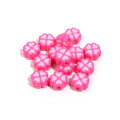 Assortment of 15mm frosted acrylic four-leaf clover beads in pink, yellow, green, blue, purple, and rose red.