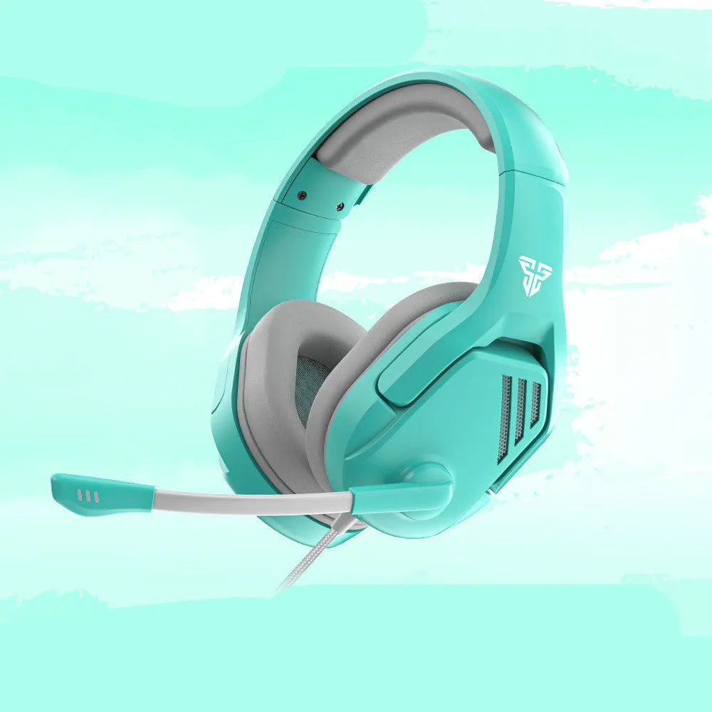 MH86 headwear esports gaming headset with USB cable, black colour, over-ear design and omnidirectional microphone