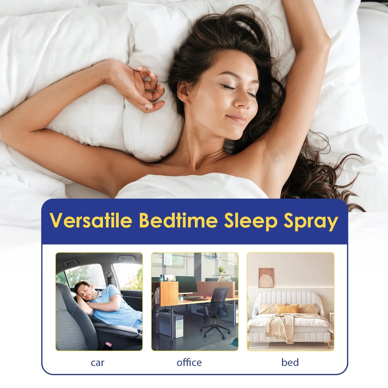 Aromatherapy sleep care spray 60ml bottle for relaxation and stress relief