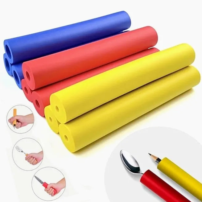 Rubber auxiliary grip hoses for utensil handles in 6-pack with 10mm and 18mm inner diameters