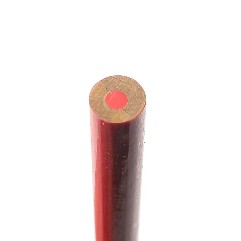 Red and blue two-colour round carpenter's pencil with wooden body, 10 pieces pack