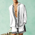 Men's slim fit summer shirt and shorts set in polyester available in multiple colours and sizes