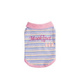 Pink purple autumn vest for small dog or cat with adjustable buckle closure shown in size L