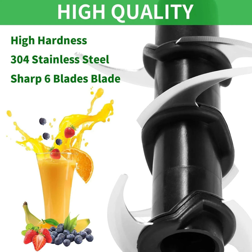Stainless steel six-stack juicer blade seat replacement accessory measuring 10 by 21 centimetres.